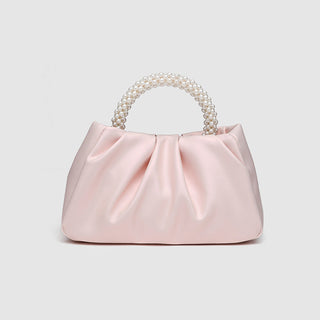 Sweet Handbag Maiden Pearl Bag Women's Fashion All-match Pleated  Cloud Bag Mini Bag
