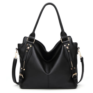 Classic Retro Women’s PU Leather Tote - Large Capacity Vintage Shoulder Bag