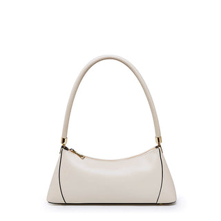 Women's Vintage Leather Shoulder Bag - Elegant Niche Baguette Handbag