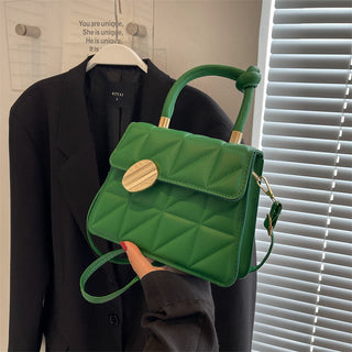Women’s French Niche Artisanal Rhombus Handbag -  Geometric Small Top-Handle Bag & Shoulder Purse