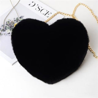 Faux Fur Heart Crossbody Bag |  Valentine’s Day Party Clutch