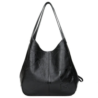 Women’s  Solid PU Leather Casual Tote - Fashion Shoulder & Top-Handle Bag with Zipper Closure