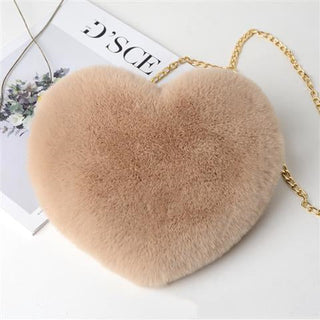 Faux Fur Heart Crossbody Bag |  Valentine’s Day Party Clutch