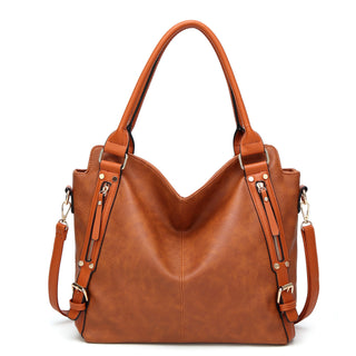 Classic Retro Women’s PU Leather Tote - Large Capacity Vintage Shoulder Bag