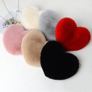 Faux Fur Heart Crossbody Bag |  Valentine’s Day Party Clutch