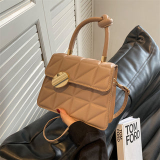 Women’s French Niche Artisanal Rhombus Handbag -  Geometric Small Top-Handle Bag & Shoulder Purse