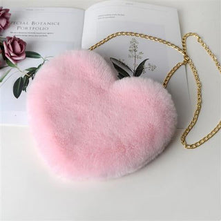 Faux Fur Heart Crossbody Bag |  Valentine’s Day Party Clutch