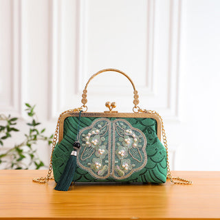 Pearl-Embroidered Handbag - Elegant Beaded Crossbody & Shoulder Bag
