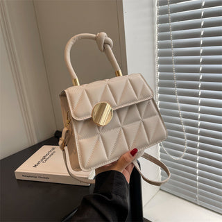 Women’s French Niche Artisanal Rhombus Handbag -  Geometric Small Top-Handle Bag & Shoulder Purse