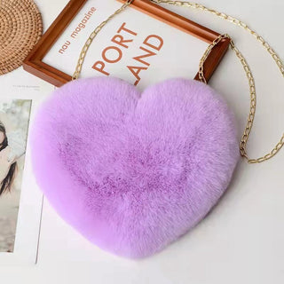 Faux Fur Heart Crossbody Bag |  Valentine’s Day Party Clutch