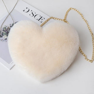 Faux Fur Heart Crossbody Bag |  Valentine’s Day Party Clutch